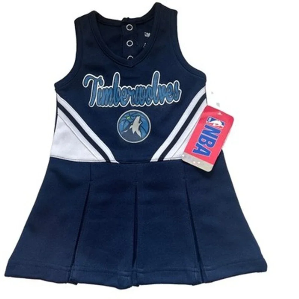 New Minnesota Timberwolves Girls Cheer Dress Outfit Sleeveless 12M